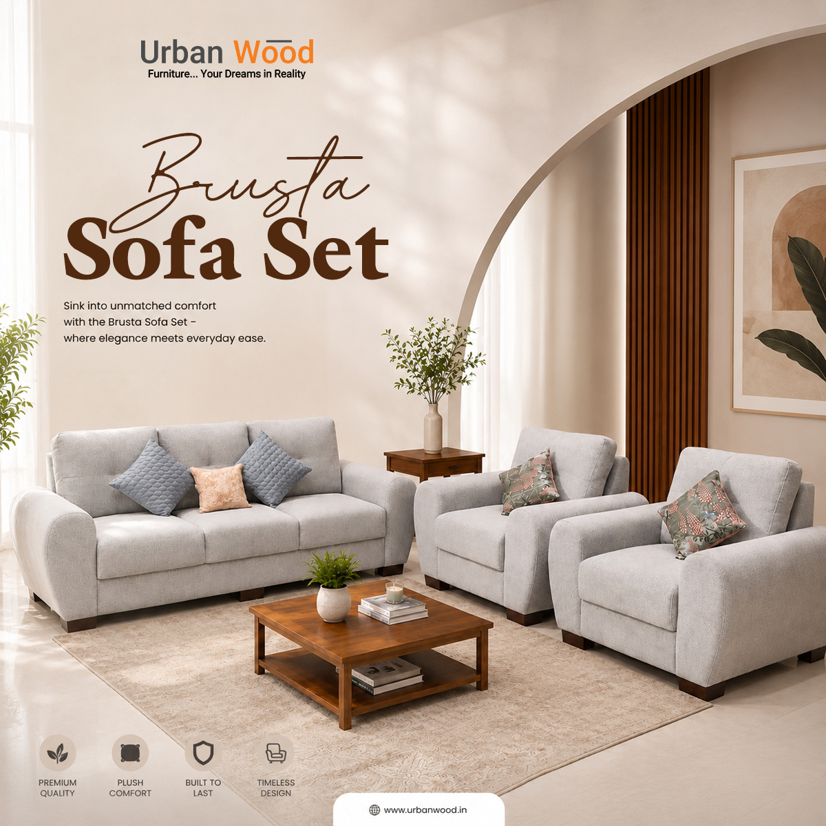 UrbanWoodin's tweet photo. Comfort you can sink into. Style you'll never get tired of. Meet the Brusta Sofa Set.
#UrbanWood #SofaSet #HomeDecor #LivingRoomFurniture #InteriorDesign https://t.co/fpYLHvt4mc
