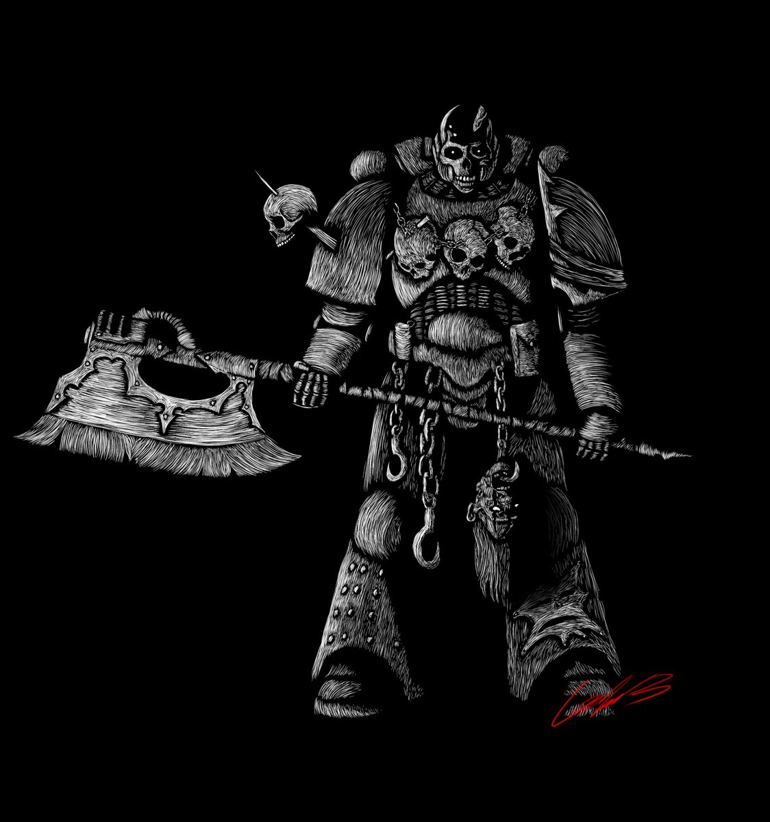 ravenofthefield's tweet photo. Drew a space marine https://t.co/cAoQt9i722
