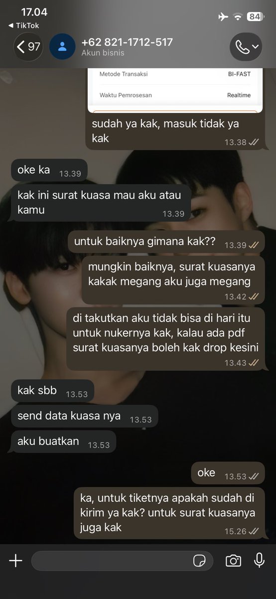 nannomilky's tweet photo. eh nipu, jngan ya sobat sobat, singkirkan duit gedemu itu dri dia ini 😊💕
@terckaayaa 

seller kok nguamuk, sewot, ditanya jaminan ngeboong…. hei lu pikir gue tidak pernah menjual tiket? di tanya proof ga jawab”, makan dah duit haram yg lu perbuat itu, gue sih enak 🤤 https://t.co/g8BfbK90ym