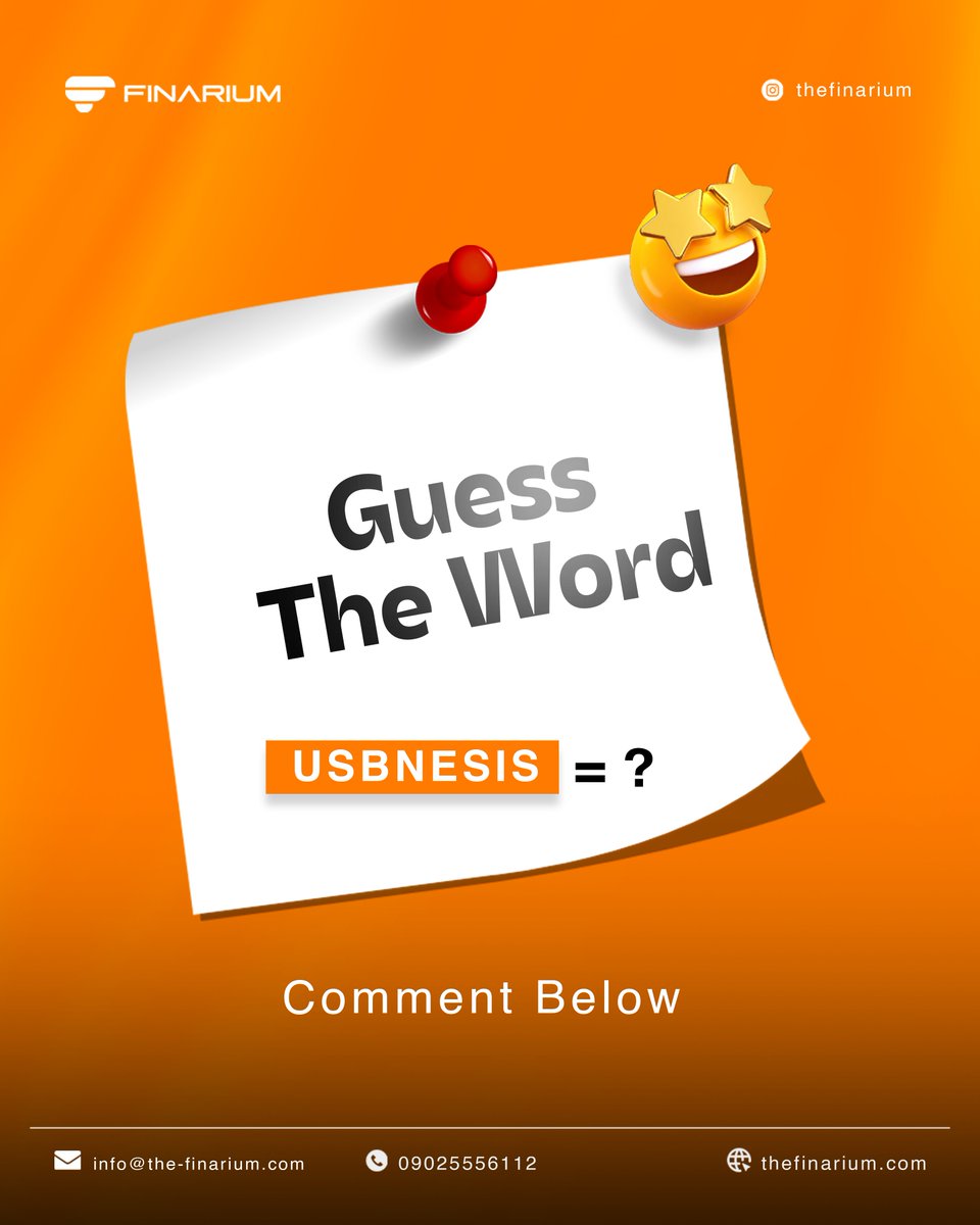 TheFinarium's tweet photo. Unscramble this word!

Drop your answer in the comments!

#Finarium https://t.co/eMZ3DP5dBM