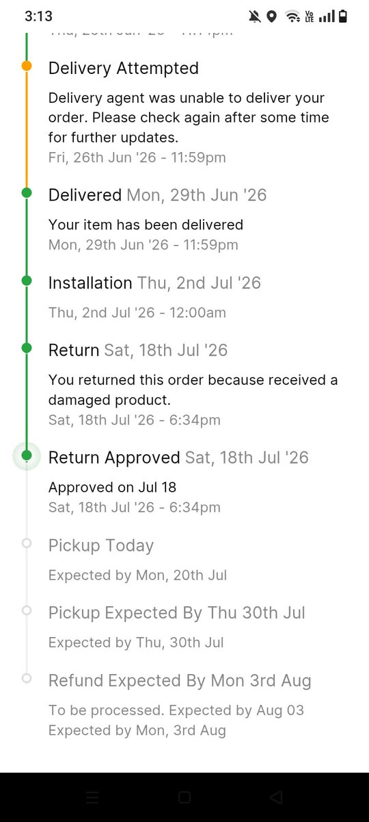 iamdk0603's tweet photo. @flipkartsupport The pickup dates are keep changing, history has been removed /altered for the previous pickup dates, no call option available, No update by customer care. I m completely helpless and worried. https://t.co/DDxNoytBX0