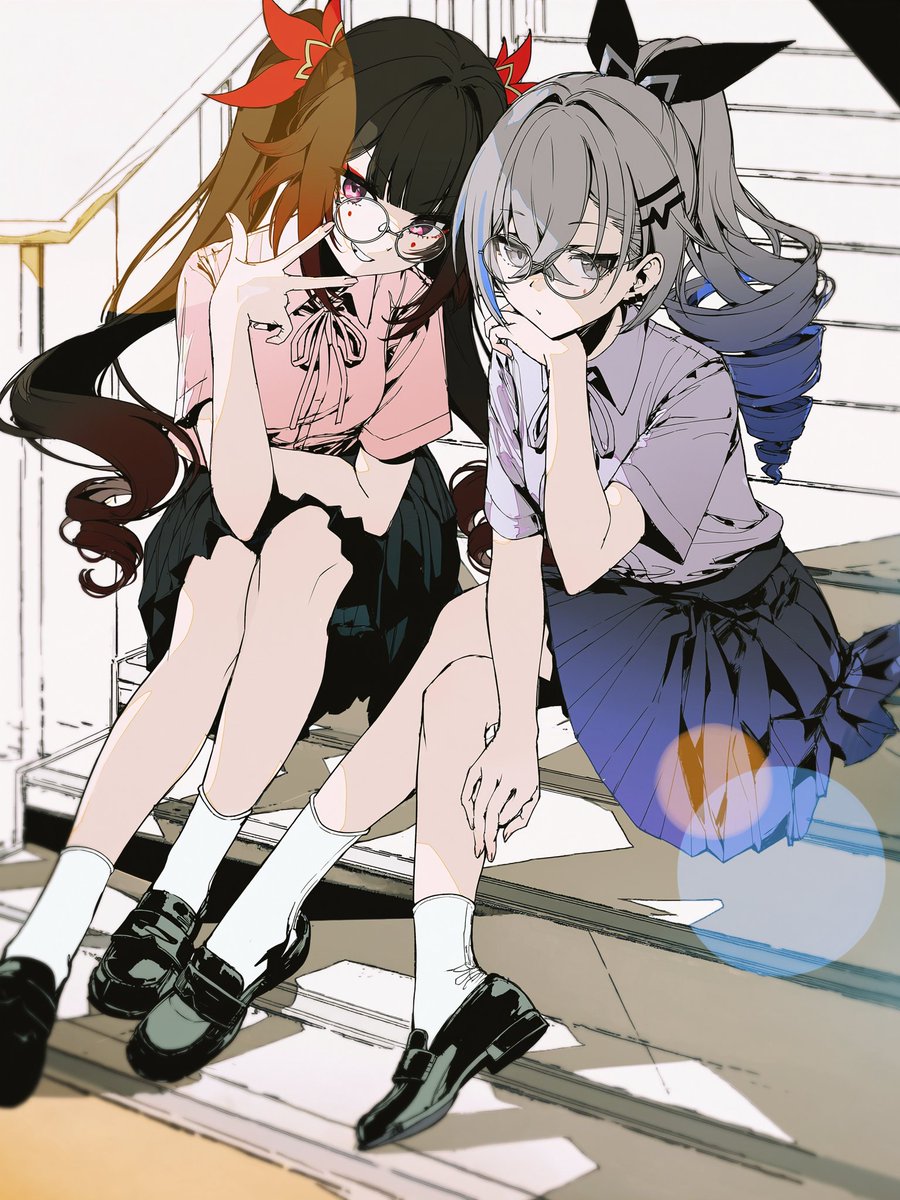 KatrinaAiAaru's tweet photo. 階段のところで花火先輩と銀狼先輩にばったり会った
Made with PixAI https://t.co/WX2P4an1h6