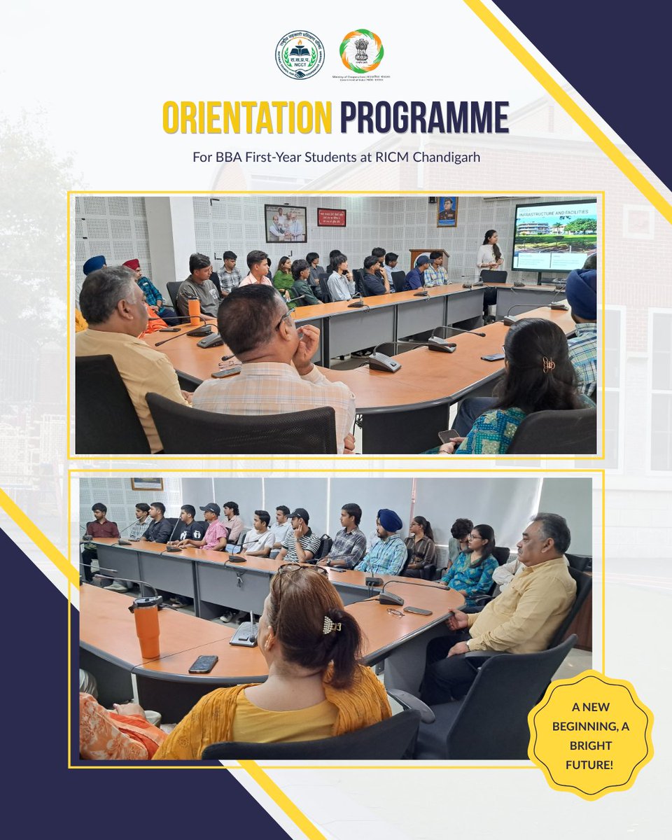 ricmchd's tweet photo. Orientation Programme for BBA First-Year Students
RICM Chandigarh warmly welcomed its new BBA first-year students with an Orientation Programme, introducing them to campus life, academics, and the exciting journey ahead.
#OrientationProgramme #BBA #FutureLeaders https://t.co/m42AVqoAzf