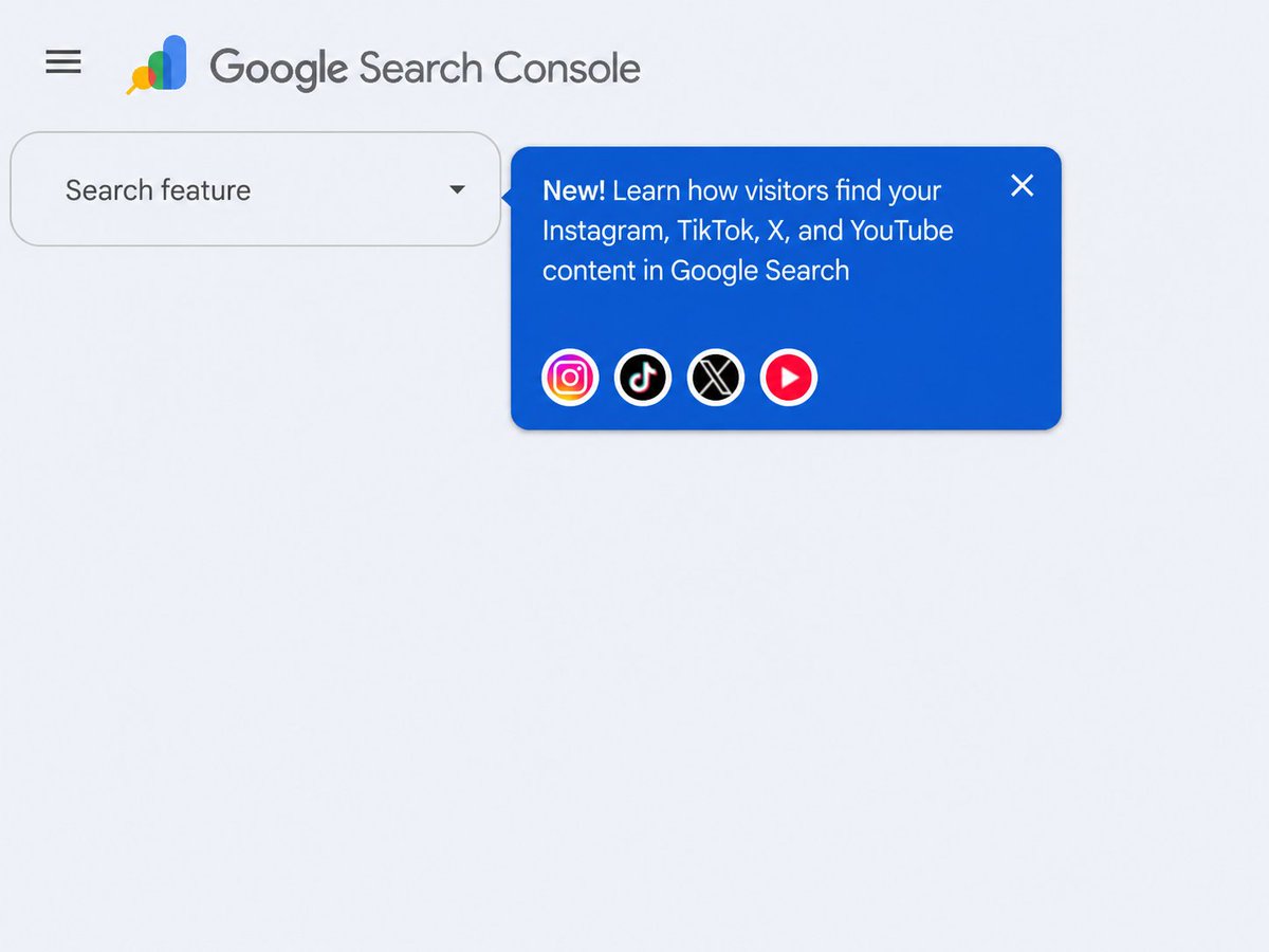 rasityakisir's tweet photo. @Google just made a smart move.

Search Console can now show how users discover your content across Instagram, TikTok, X and YouTube.

At @qunziacom , we've already started building our data infrastructure around this idea. https://t.co/RUueY54I8p