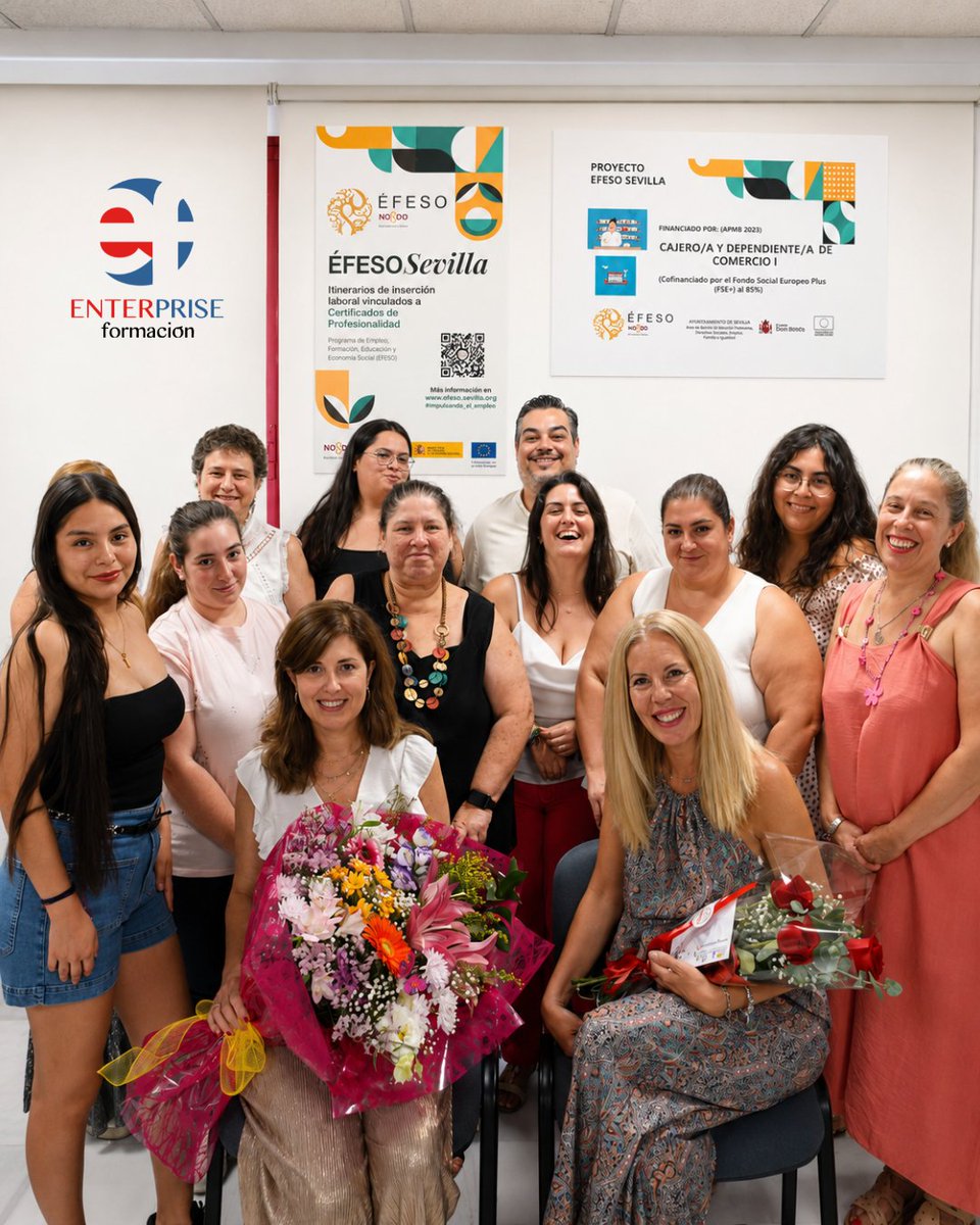 EnterpriseForma's tweet photo. Queremos agradecer a nuestra docente Nuria Picón Rodríguez por su dedicación durante estos meses y a Rocío Rodríguez Aguilar por el excelente trabajo realizado durante su periodo de prácticas.

Gracias también a todo el alumnado por su esfuerzo, compromiso e ilusión. https://t.co/h210sNtxDy