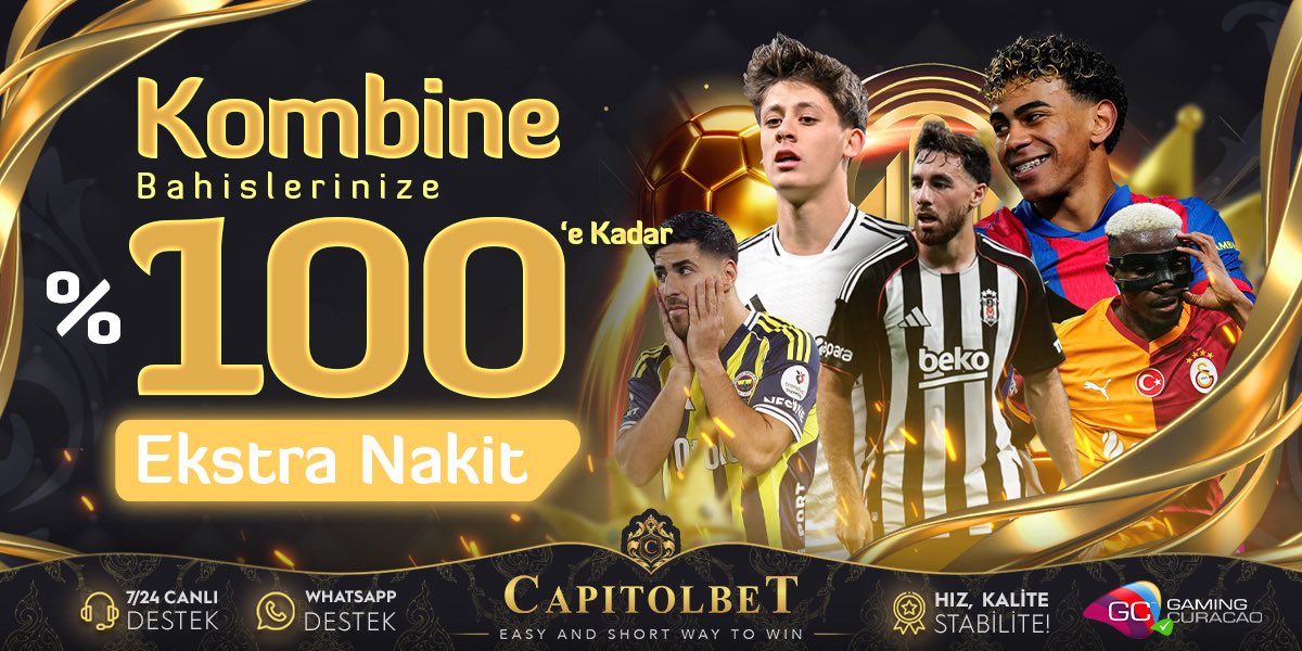 CapitolSociaal's tweet photo. 🎉 #CapitolBet 'te Kombine Bahislerine Özel %100 Ekstra Nakit Fırsatı‼️

👉Kombine Bahislerinizde %100 ‘e Kadar Ekstra Nakit Promosyonu İle Kazancını Katla⭐️

📌#CapitolBet 'te Kazanç Çok , Kaybetmek Yok‼️

⏩ Promosyon Detayları ve Daha Fazlası İçin Tıkla https://t.co/s6OzQncsMs https://t.co/njSQb1g3Wy