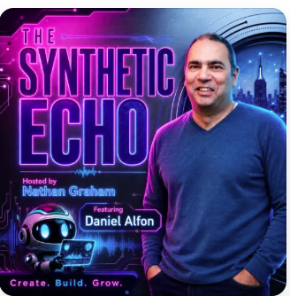 DanielAlfon's tweet photo. @NathanGrahamAi It was great to chat with you on The Synthetic Echo via #PodMatch ! https://t.co/qdWI2DEhvv https://t.co/9QPuayh9R2