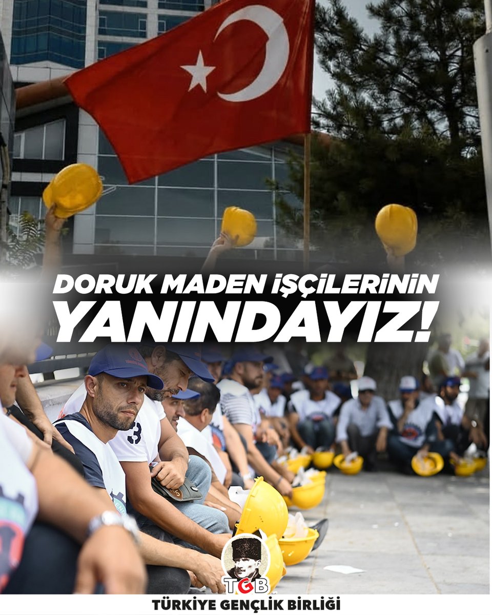 genclikbirligi's tweet photo. Alacakları ödenmediği için Yıldızlar Holding önünde direnen Türkiye Maden-İş üyesi Doruk Maden işçilerine yönelik gözaltı uygulamasını kabul etmiyoruz!

Gasp edilen alın terini korumak yerine, hakkını arayan madenciyi hedef alan bu anlayış emeğe düşmanlıktır.

İşçinin hakkını vermeyen patrona değil, hakkını isteyen emekçiye müdahale edenlerin karşısındayız.

Emek mücadelesinin meşalesini taşıyan bütün madencilerimizin ve Türkiye Maden İş sendikasının yanındayız. @tr_madenis

Doruk Maden işçileri derhal serbest bırakılsın!