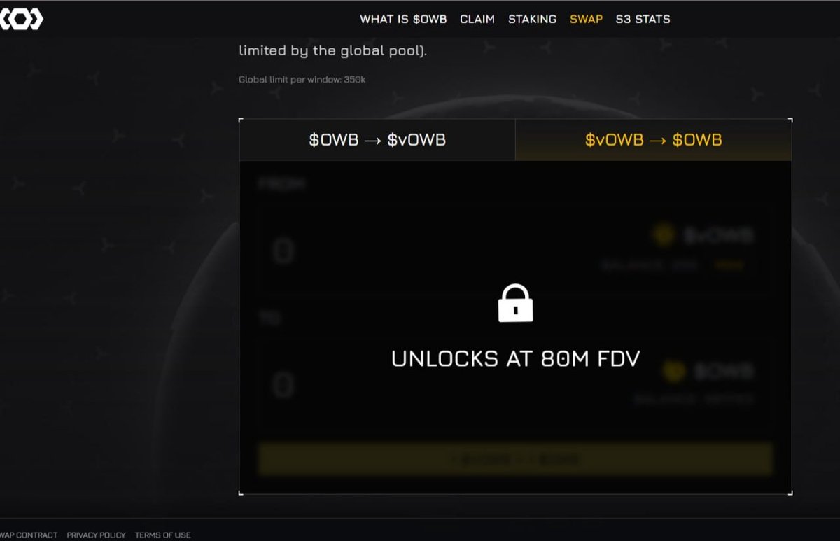 Nexora_iQ's tweet photo. Anyone else waiting for the vOWB → OWB swap?
Right now it shows "Unlocks at 80M FDV".
Can't wait for the milestone to be reached so we can finally swap our vOWB into OWB!
@clashofcoins #OWB #vOWB #Crypto #Web3 https://t.co/FEKq8uN9m9