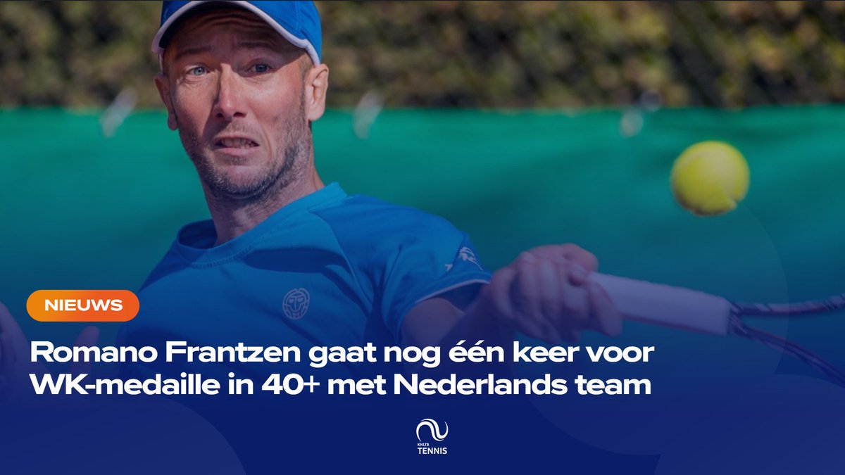 KNLTB's tweet photo. Nederland doet met twee teams mee aan de World Masters Team Championships 40, 45 in de Portugese hoofdstad Lissabon, die zondag van start gaan. Oud-prof Romano Frantzen voert het 40+-herenteam aan in de Tony Trabert Cup. #tennis #knltb
https://t.co/VyslGhHanL https://t.co/oaYGdP3Ah1