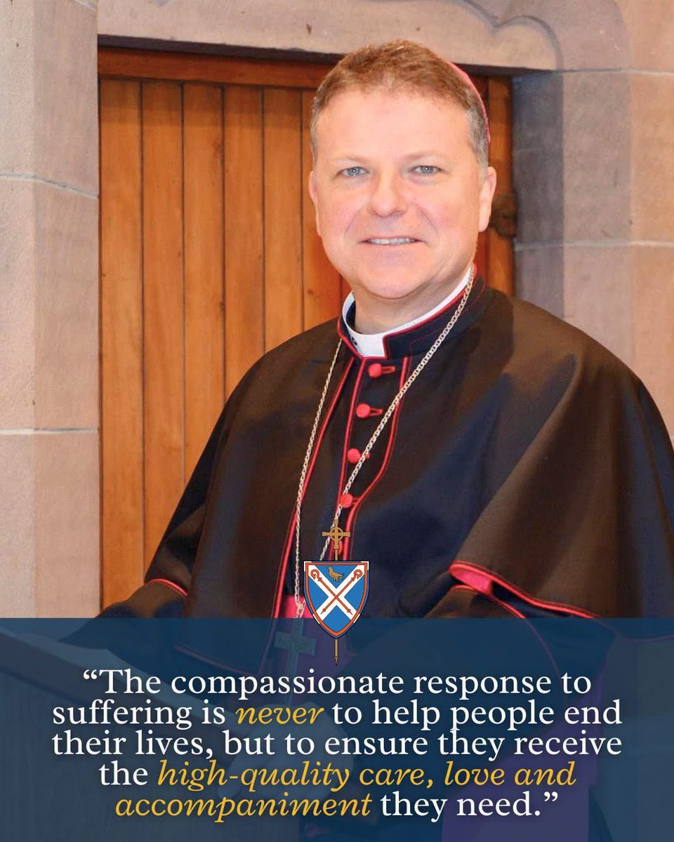 BeingCatholicTV's tweet photo. 𝗕𝗶𝘀𝗵𝗼𝗽 𝗪𝗲𝗹𝗰𝗼𝗺𝗲𝘀 𝗣𝗿𝗶𝗺𝗲 𝗠𝗶𝗻𝗶𝘀𝘁𝗲𝗿’𝘀 𝗖𝗮𝗹𝗹 𝘁𝗼 𝗣𝗿𝗶𝗼𝗿𝗶𝘁𝗶𝘀𝗲 𝗖𝗮𝗿𝗲 𝗥𝗲𝗳𝗼𝗿𝗺𝘀 𝗕𝗲𝗳𝗼𝗿𝗲 𝗪𝗲𝘀𝘁𝗺𝗶𝗻𝘀𝘁𝗲𝗿 𝗔𝘀𝘀𝗶𝘀𝘁𝗲𝗱 𝗦𝘂𝗶𝗰𝗶𝗱𝗲 𝗩𝗼𝘁𝗲

Bishop John Keenan, the Bishop with responsibility for Marriage, Family and Life for the Bishops’ Conference of Scotland, has welcomed Prime Minister Andy Burnham’s call for the serious gaps in palliative and social care to be addressed before the Westminster Parliament considers assisted suicide legislation. 

Bishop Keenan said:
“The Prime Minister’s intervention is both timely and welcome. We have a duty to ensure that every person approaching the end of life has access to the compassionate palliative and social care they deserve. No one should ever feel driven towards assisted suicide because they lack the care, support or dignity they need.

“We were grateful that the Scottish Parliament resolutely rejected assisted suicide only recently. We hope this latest intervention will encourage Members of the Westminster Parliament to reflect carefully before taking a step that would fundamentally change the way our society cares for the sick and vulnerable.

“As our Catholic Parliamentary Officer, Anthony Horan, has rightly said: ‘The last thing the country needs is another divisive debate about assisted suicide. We need to make progress in improving palliative and social care, not offering vulnerable people state support to end their lives.’ I share that conviction wholeheartedly.

“This is an opportunity to rethink the whole approach to assisted suicide. The compassionate response to suffering is never to help people end their lives, but to ensure they receive the high-quality care, love and accompaniment they need. Let us pray for all who are seriously ill, for their families and carers, and for those in public office, that they may always uphold the dignity of every human life and work to build a society that truly cares for its most vulnerable members.”