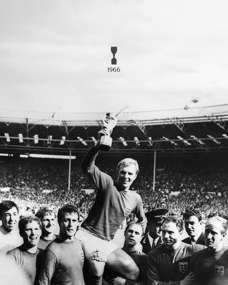 WestHam's tweet photo. On this day in 1966, Bobby Moore, Geoff Hurst and Martin Peters helped England to World Cup glory 🤍