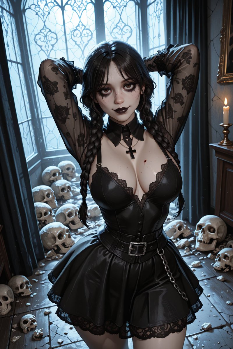 galaxy_aiart198's tweet photo. Wednesday addams SFW https://t.co/b4Fhq0D73e