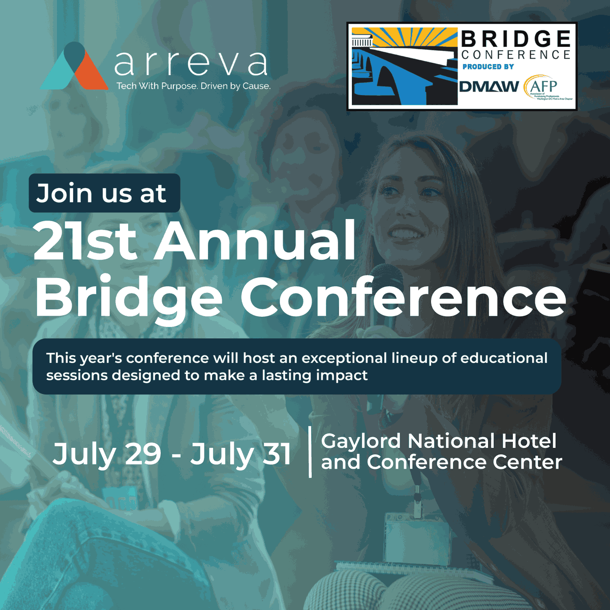 ARREVA's tweet photo. LIVE at Bridge Conference Today: join Arreva's David Blyer and Chris Fink at Bridge Conference from 8:45AM-9:45AM in Maryland 3-4 for "From Boomers to Gen Z: Generational Giving Strategies to Replace Lost Funding". See you there!
 #BridgeConference #BridgeConf2026 #Fundraising https://t.co/QXcWjBbk8W