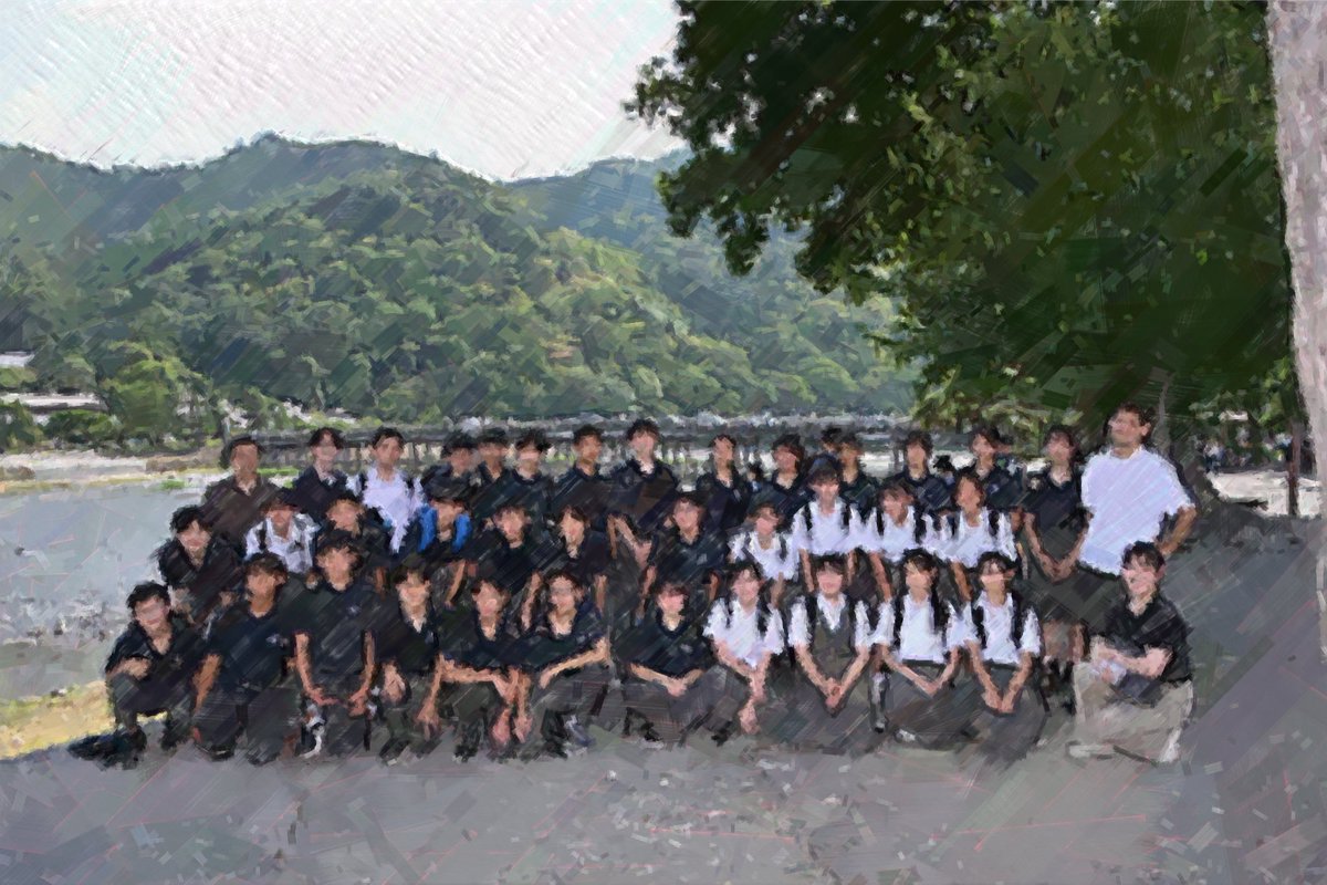 onarimonjh's tweet photo. 夏季学園２日目14
本日は渡月橋前でクラス写真も撮りました。 https://t.co/EZQXmMinun