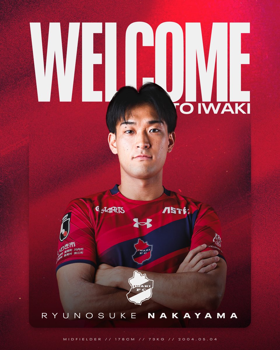 IwakiFcOfficial's tweet photo. このたび、東海大学の中山竜之介 選手が、2026/27シーズンより加入することが内定いたしましたので、お知らせします。​
なお、契約期間は2027年1月1日から2030年6月30日までとなります。

また同選手は、7月29日付で「2026/27シーズン JFA・Jリーグ特別指定選手」として認定されましたことをお知らせします。

🔗https://t.co/e12DVvWrf2