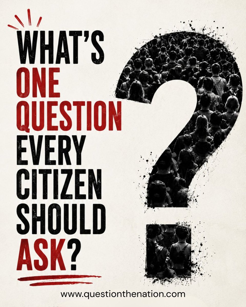 QTNstore's tweet photo. What's one question every citizen should ask?

A healthy democracy starts with curious citizens.

Questions lead to understanding. Understanding leads to participation.

So we're curious:
What's one question every citizen should be asking right now?
Comment your answer. https://t.co/nJ1HNHg19l