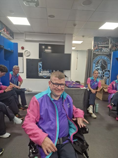 UniWestScotland's tweet photo. We're so proud of our UWS students and colleagues volunteering at the Glasgow 2026 Commonwealth Games! 👏 Student Stuart McCabe is having a fantastic time assisting the Sports Presentation and Ceremonies Team at Scotstoun Stadium. Brilliant work! 🌟 @Glasgow2026 @thecgf https://t.co/M7P5lx5A1y