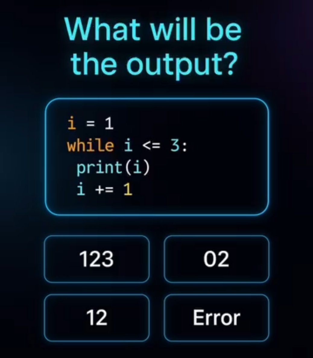 ThePyZone's tweet photo. This Simple While Loop Confuses Most Beginners 😳 | Python Output Quiz https://t.co/r6GacXlQFu