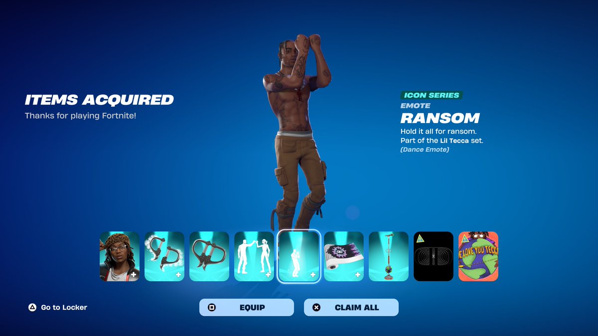 FortniteFNLK's tweet photo. Fortnite Lil Tecca Ransom Emote Giveaway 🎁

To Enter: 
❤️♻️ LIKE &amp; RETWEET
📲 FOLLOW @FortniteFNLK @braniyt 
🛑 SUBSCRIBE https://t.co/0sQIWluR6V
🎙️JOIN DISCORD https://t.co/WdRCsdUAQq
✅ COMMENT “DONE” https://t.co/GEqVRaI9IX