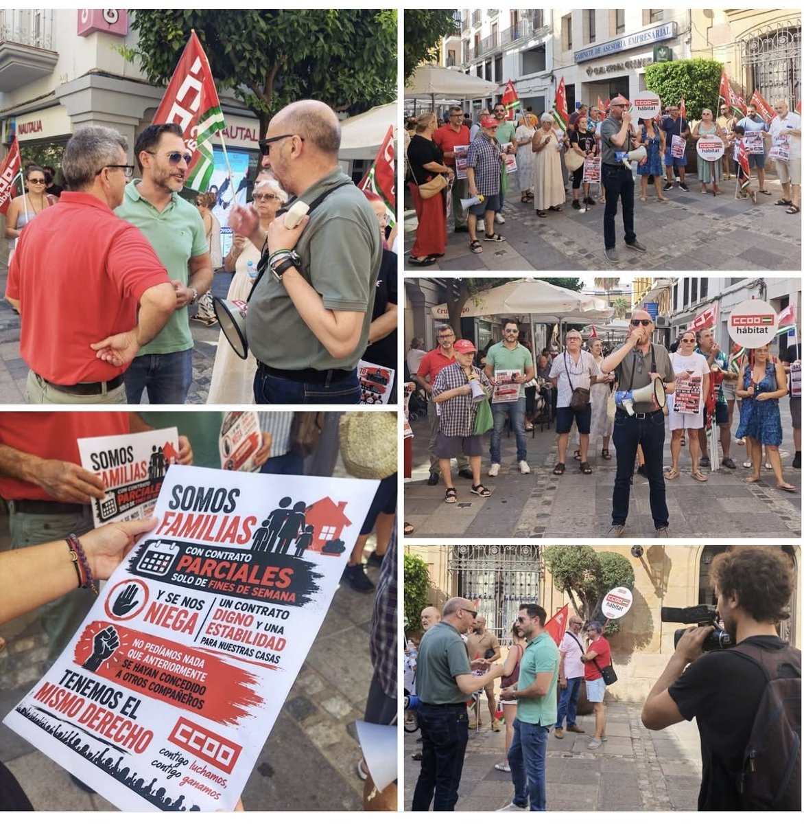 psoedealgeciras's tweet photo. 📷 Nuestro viceportavoz municipal, Fran Fernández y el también edil Francisco Martínez, apoyando una semana más a los trabajadores de fin de semana de la empresa pública de Limpieza #Algesa, que se concentran ante el @aytoalgeciras en defensa de estabilidad y un contrato digno✊ https://t.co/GwnWsmZJ60