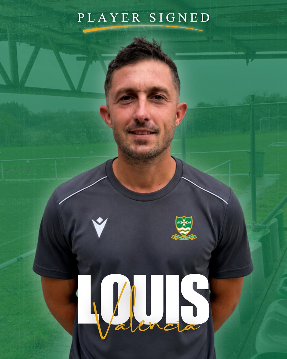 Sutton_Athletic's tweet photo. 𝗟𝗢𝗨𝗜𝗦 𝗩𝗔𝗟𝗘𝗡𝗖𝗜𝗔 𝗜𝗦 𝗔 𝗦𝗨𝗧𝗧 💚

We're delighted to welcome Louis Valencia to Sutton Athletic for the 2026/27 season.

Russell Bedford said:

"Louis is a fantastic recruitment for the club. He's won this league before and has made over 200 appearances at this level, so he'll provide us with much-needed experience both on and off the pitch. He's the type of player opponents won't enjoy playing against, and we're delighted to have him at Sutton."

Welcome to Sutton, Louis! 💚🤍