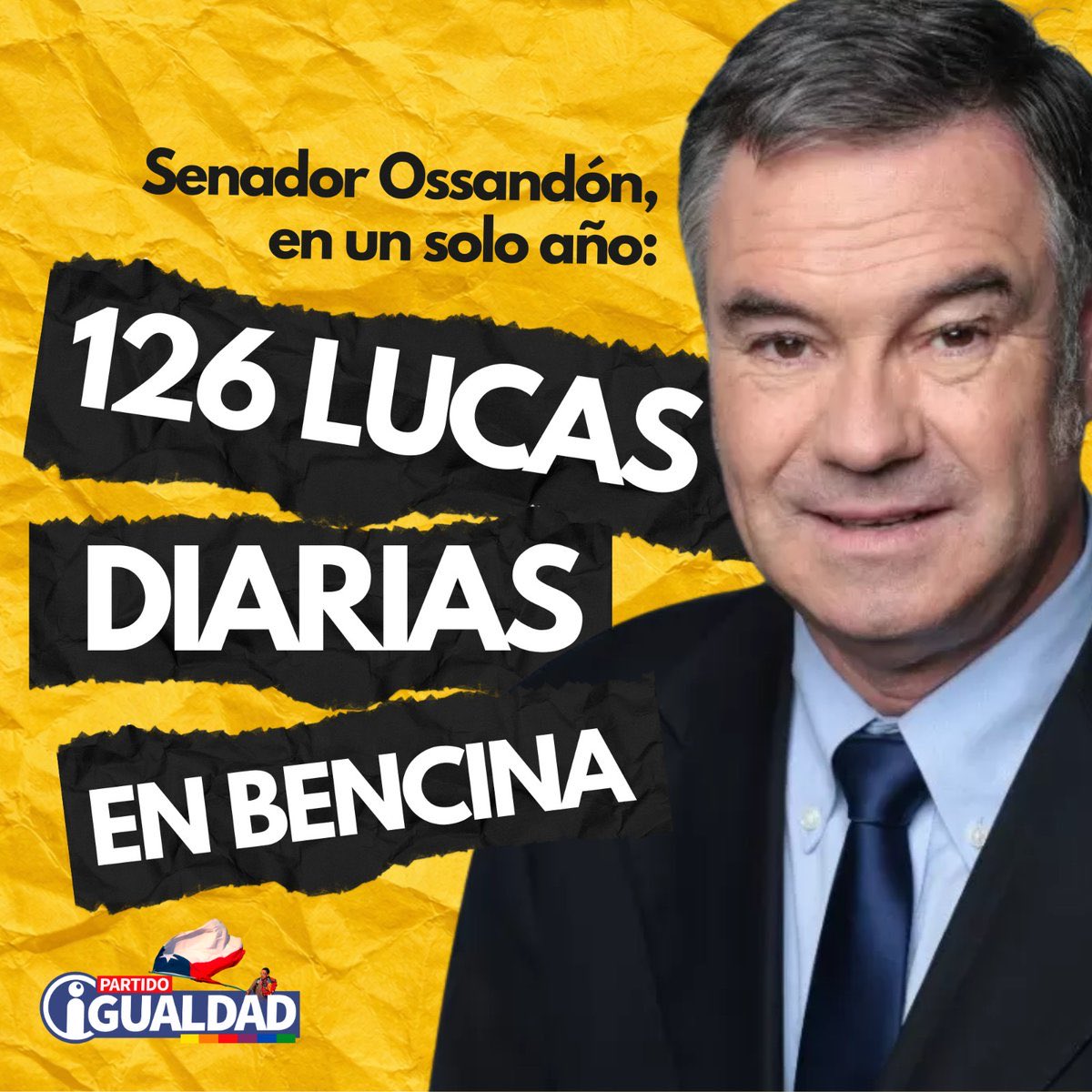 boxcarter1's tweet photo. Senador, como sufrirá con el alza de la bencina. https://t.co/zjrDbfBOe9