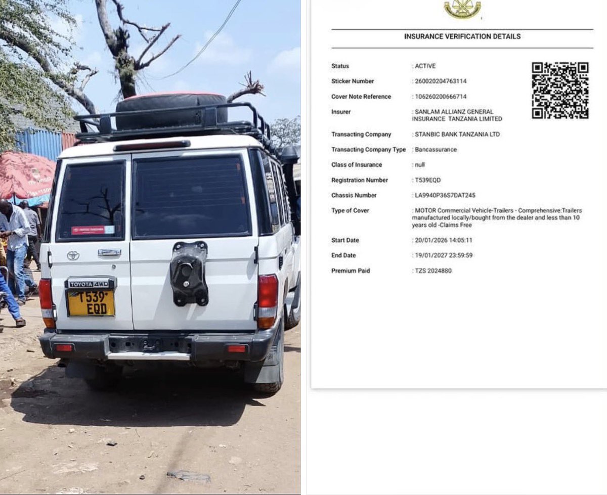 HildaNewton21's tweet photo. ‼️ALERT ‼️

Leo Makamu Mhe. John Heche yupo Simuyu Wilaya ya Bariadi.

Hii Gari inamfuatilia Heche tangu asubuhi, tumeangalia kwenye usajili hii namba inaonekana ni Trailer la mizigo na sio ya Land Cruiser.

Hawa ndo watekaji wenyewe ndo maana wanatumia plate number feki ili kuficha utambulisho wao.