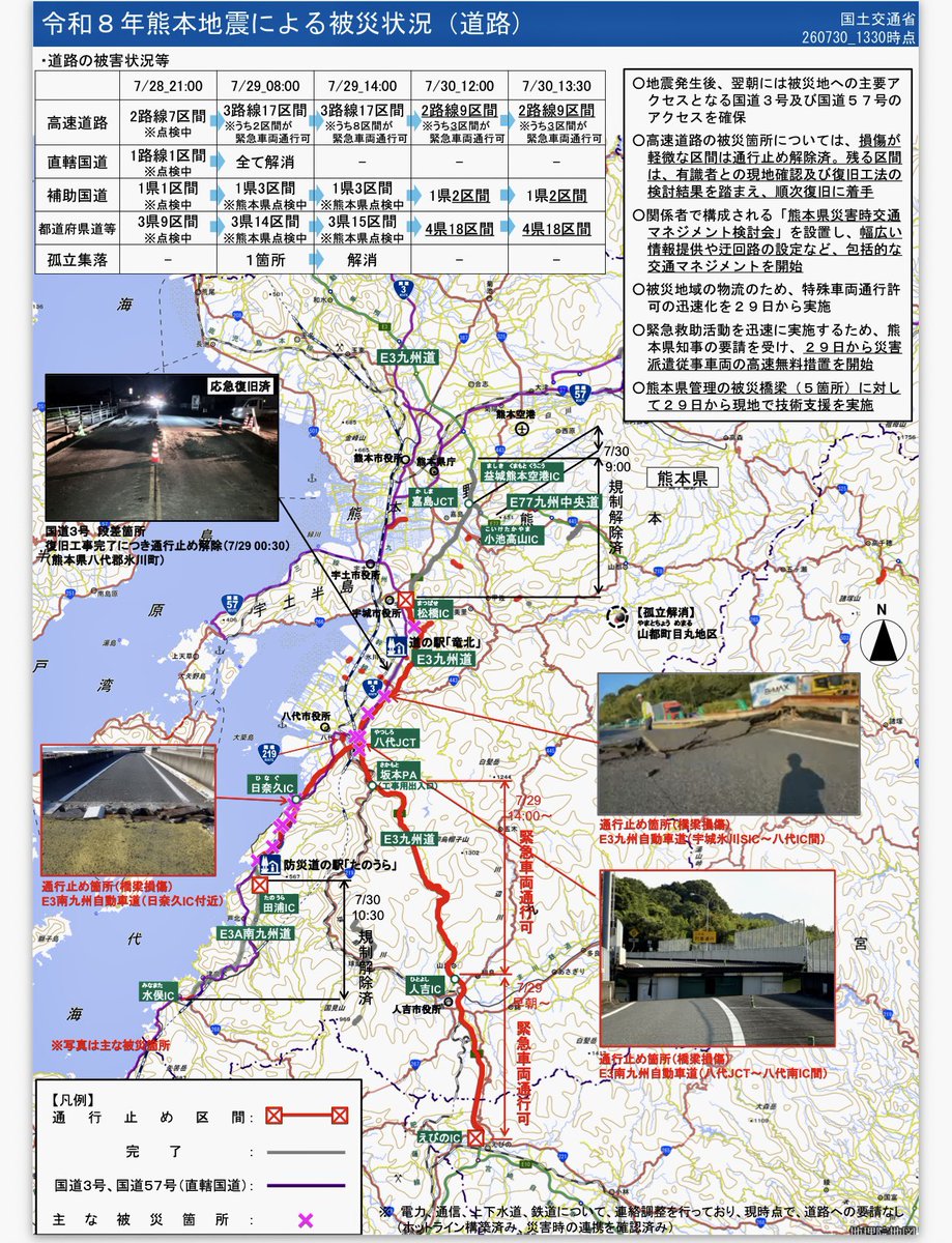 nekotanchan's tweet photo. 被害状況等位置図です。
（※給水状況は 国土交通省関係のみです。 ） https://t.co/jhmSXMTU7F