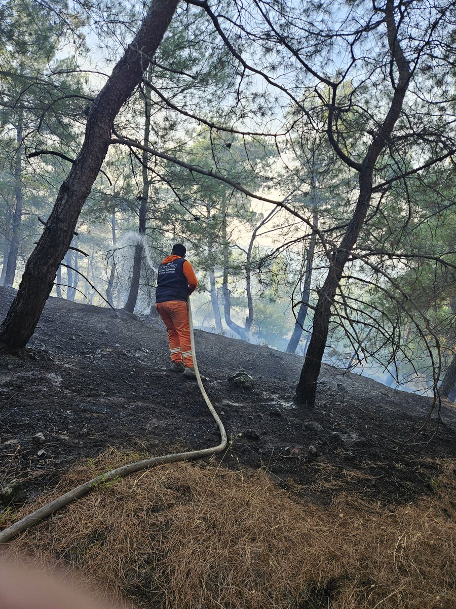 ecirkapisiresmi's tweet photo. Ecir Kapısı Derneği olarak, Orman Genel Müdürlüğü ile koordineli bir şekilde; Balıkesir Edremit'te meydana gelen orman yangınına müdahale ederek, söndürme ve soğutma çalışmalarına katılıyoruz. 

Rabbimiz yangından etkilenenlere sabır ve selamet ihsan eylesin; görev yapan tüm ekiplere güç, kuvvet ve kolaylık nasip etsin. 🤲