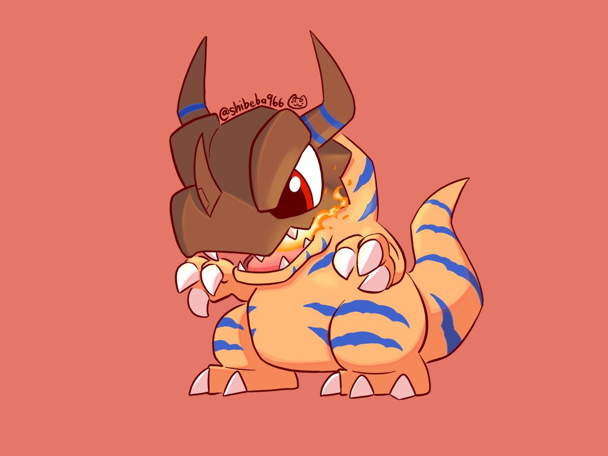 shibeba966's tweet photo. I redrew #greymon #digimon #fanart https://t.co/VCuEho27tl