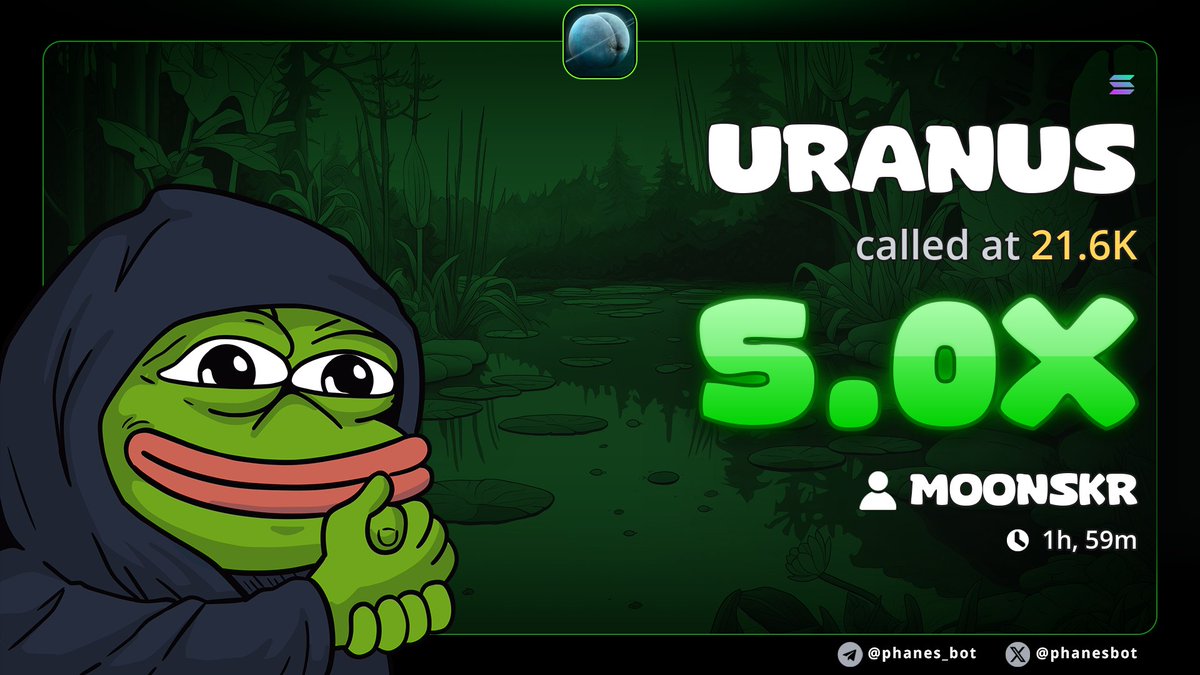 Moonskrr_1's tweet photo. $URANUS secured already 5x gain from my call.
Taking profit is part of the strategy, not a lack of conviction. https://t.co/HskO4dxZxs
