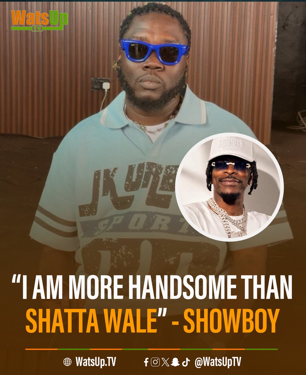 WatsUpTV's tweet photo. ๐จ @2hypeshowboy sparked reactions after making a bold claim during a TikTok Live session.๐
๐ฃ๏ธ โI am more handsome than @shattawalegh .โ
๐ธ: CRO
#WatsUpTV #datsWatsUp #Showboy #ShattaWale https://t.co/OHVDFN07mo