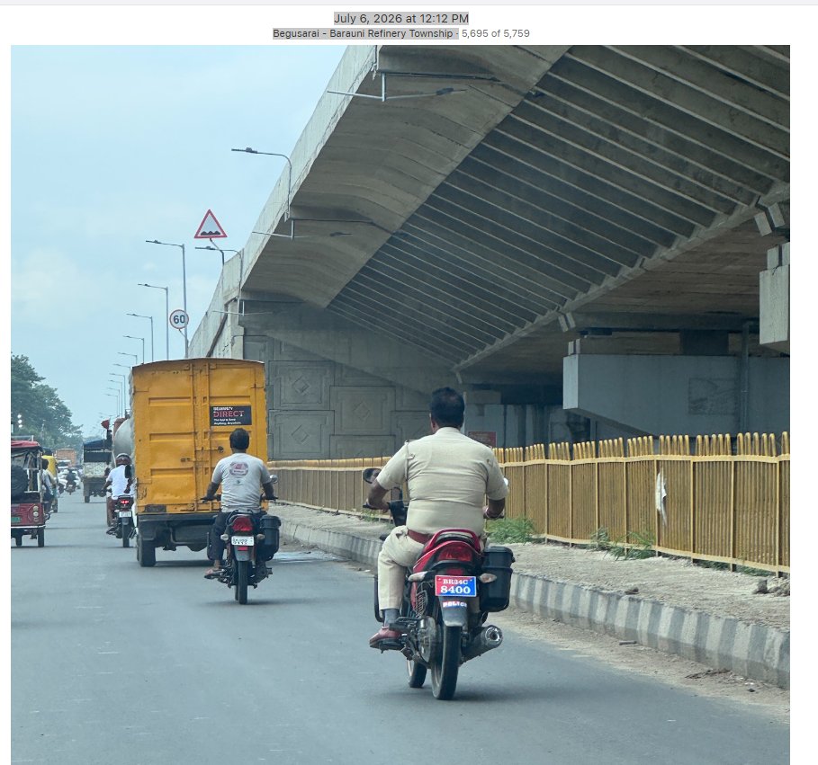 ajay_acl's tweet photo. @DM_Begusarai @BegusaraiPolice @begusaraitoday  How can you expect civilians to follow the rules when your own officers ignore them?  No helmet, no safety, pure hypocrisy. 
July 6, 2026 at 12:12 PM
Begusarai - Barauni Refinery Township https://t.co/OGZIe8M4gP