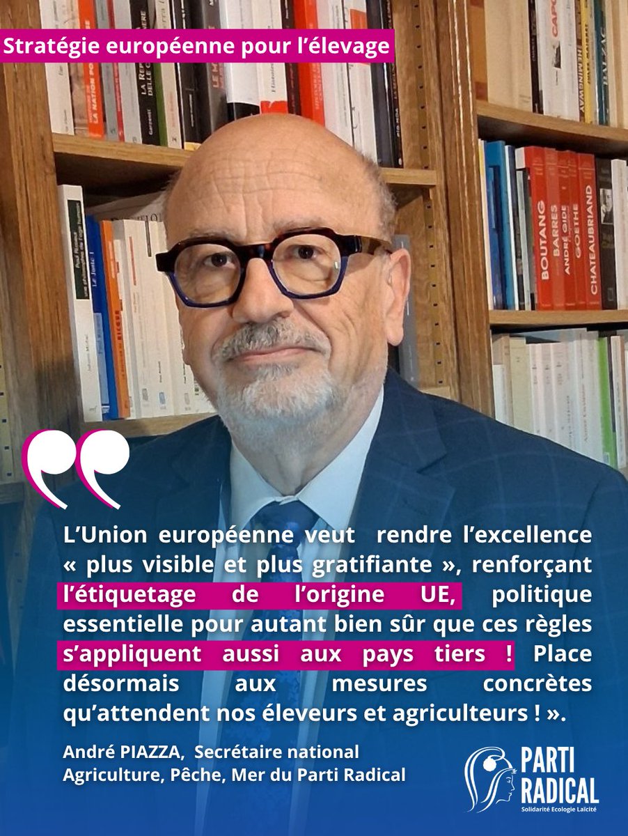 PartiRadical's tweet photo. 📣 "De récentes décisions européennes répondant aux aspirations des éleveurs et agriculteurs !". 

⬇️ Retrouvez l'Opinion Radicale de André Piazza, secrétaire national du @PartiRadical. https://t.co/c8PsJHwgDv
