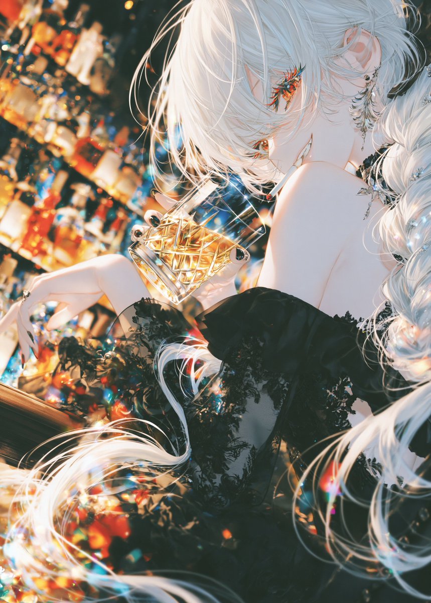 Pastel_Illust_'s tweet photo. ウイスキーが、お好きだろ？？

座ってけよ。 https://t.co/UQgfB26ewl