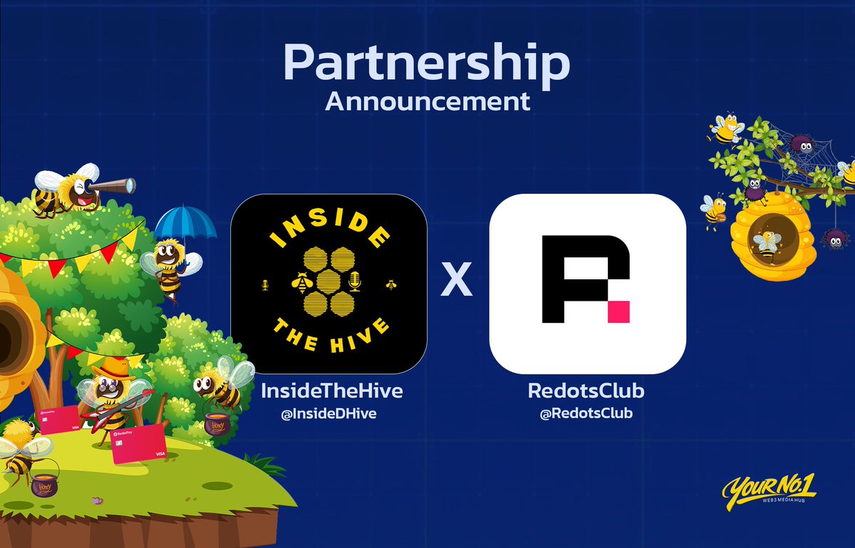 RedotsClub's tweet photo. We're excited to announce our partnership with @InsideDHive 🤝

This collaboration will see us bring Web3 innovation across the region. 🌍

We're just getting started building a prosperous Nigerian community for all RedotPay lovers, growing the next generation of builders one community at a time.
