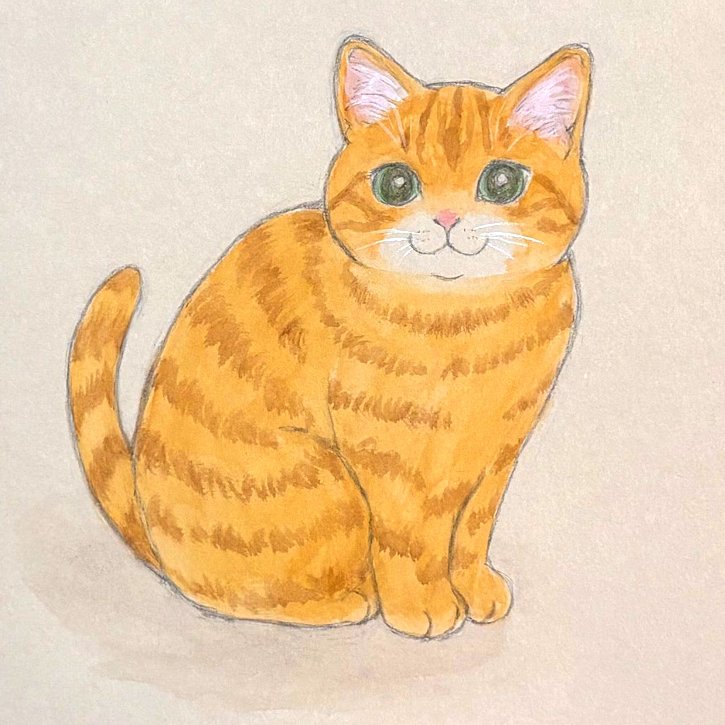 sacchan5963's tweet photo. にゃん😸

#猫 #水彩画 #イラスト https://t.co/pJsCE0NOxH