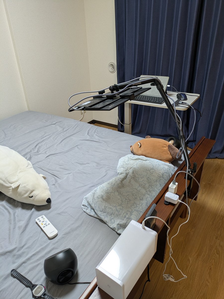 i_ashitaba's tweet photo. 一日の大半を過ごす場所の設営完了 https://t.co/UbieNfy3HR