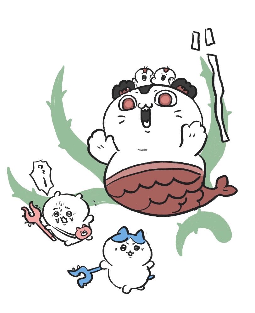 ちょっとさがおうじさんの描くハチワレとにゃんべんちゃん並べて見て
