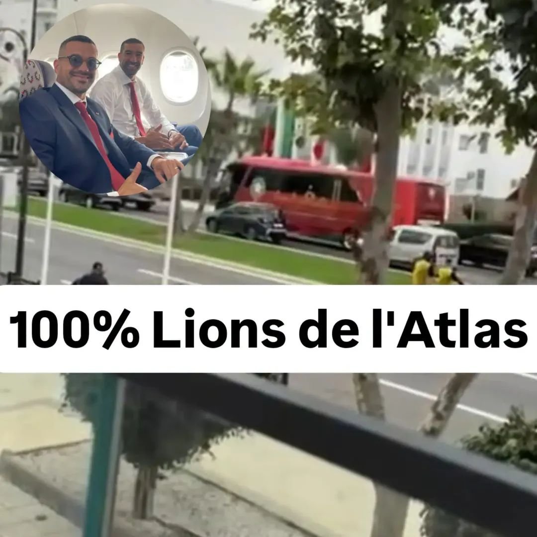 100_ldagerant's tweet photo. ♥️🇲🇦 👑 Comme révélé en exclusivité la semaine dernière, les lions sont invités pour la fête du trône et seront reçus par la  Famille royale à Tetouan aujourd'hui.
Leur bus est arrivé. 

#frmf #100lionsdelatlas #lionsdelatlas #cdm2026 #MAROC https://t.co/DBYvFFlyln