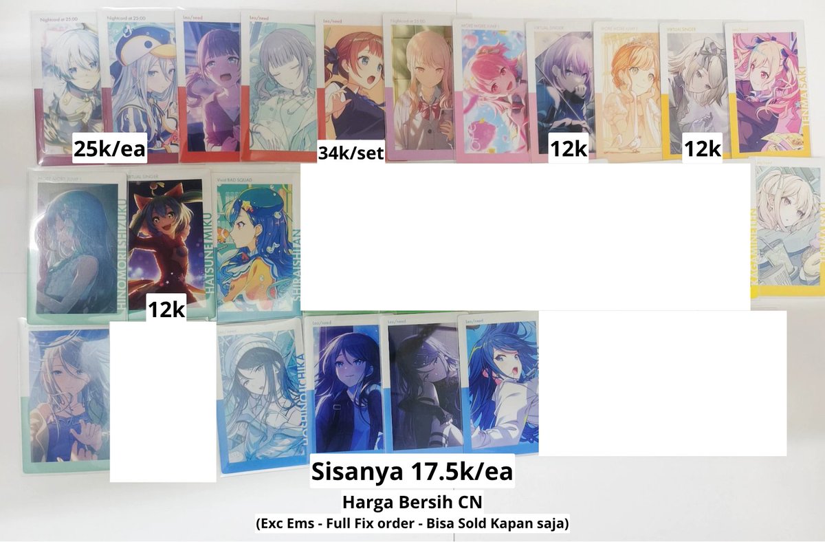 GoMinku88_'s tweet photo. 「 OPEN SPLIT 」
Various Epicka Proseka

♪ Harga tertera pada foto Bersih CN
♪ Harga bisa naik/turun mengikuti rate CN
♪ Reply or DM for order!

#MinkuJajan #warungprsk #warungproseka #warunganime #warunggame https://t.co/Q861FDRaCe