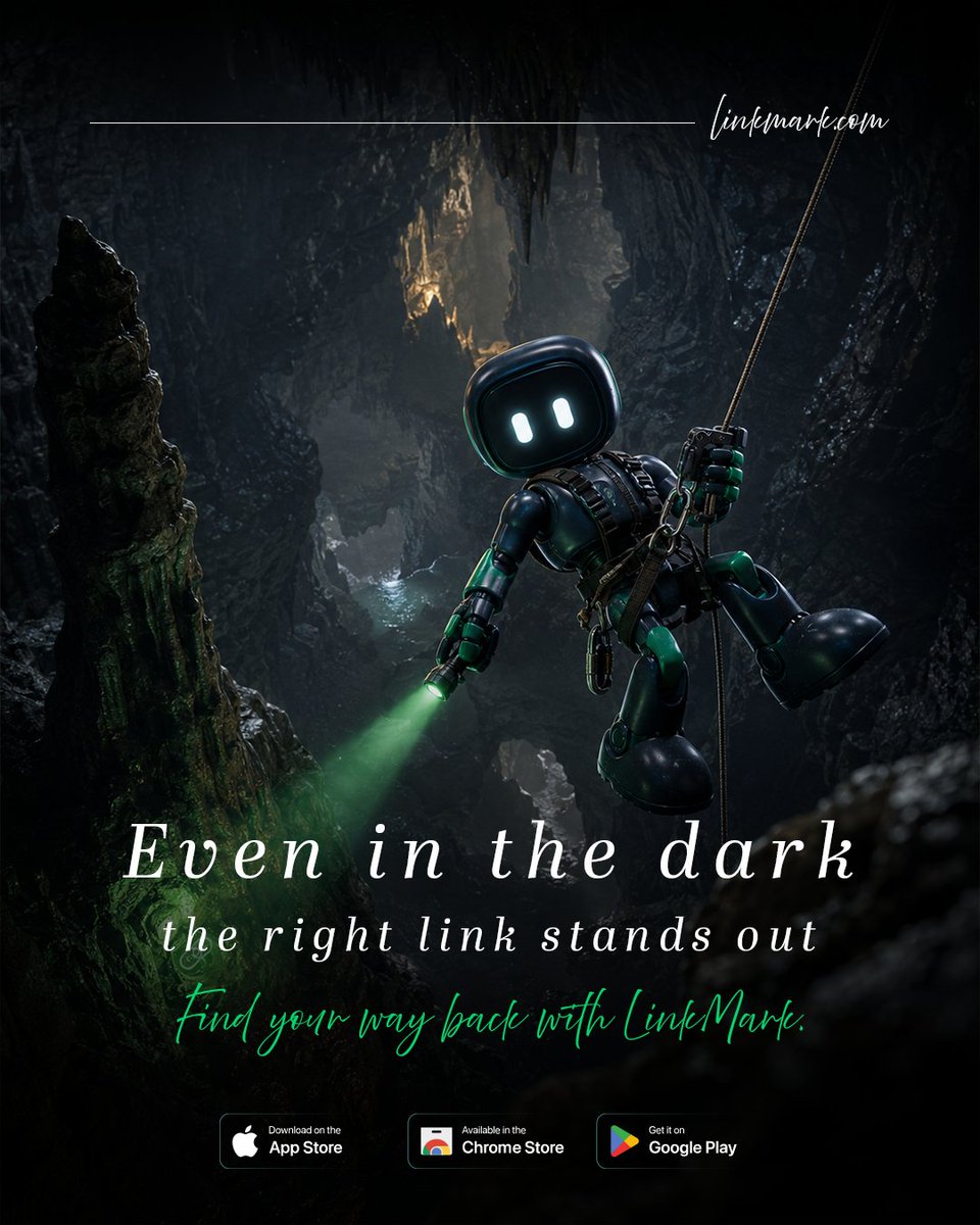 LinkMarkApp's tweet photo. Even in the dark, the right link stands out. 🔦✨
LinkMark helps you organize what matters and find your way back to the right link faster. 🧠⚡
Download LinkMark 👉 https://t.co/gySRb8lCa1
#LinkMark #TheRightLink #SaveSmarter #FindFaster #DigitalOrganization #SmartSearch https://t.co/lyTa2TsKcP
