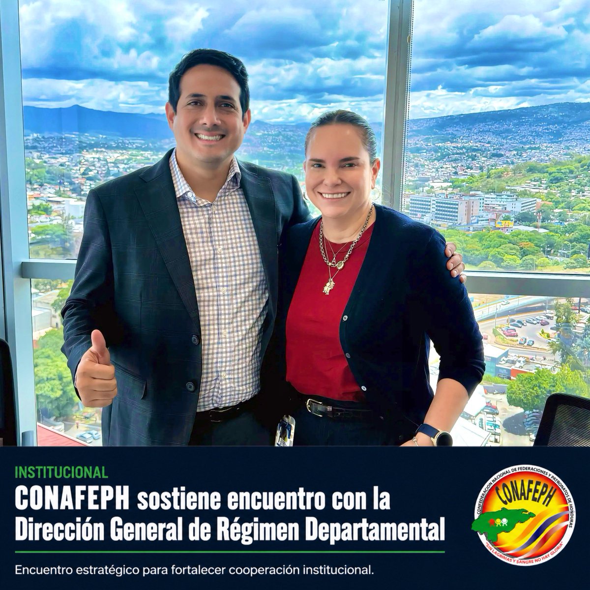 CONAFEPH2's tweet photo. Sostuvimos un encuentro institucional con la directora de la Dirección General de Régimen Departamental de la Secretaría de Gobernación, Justicia y Descentralización Licenciada Ana Karen Fernández. 
El diálogo construye patria.