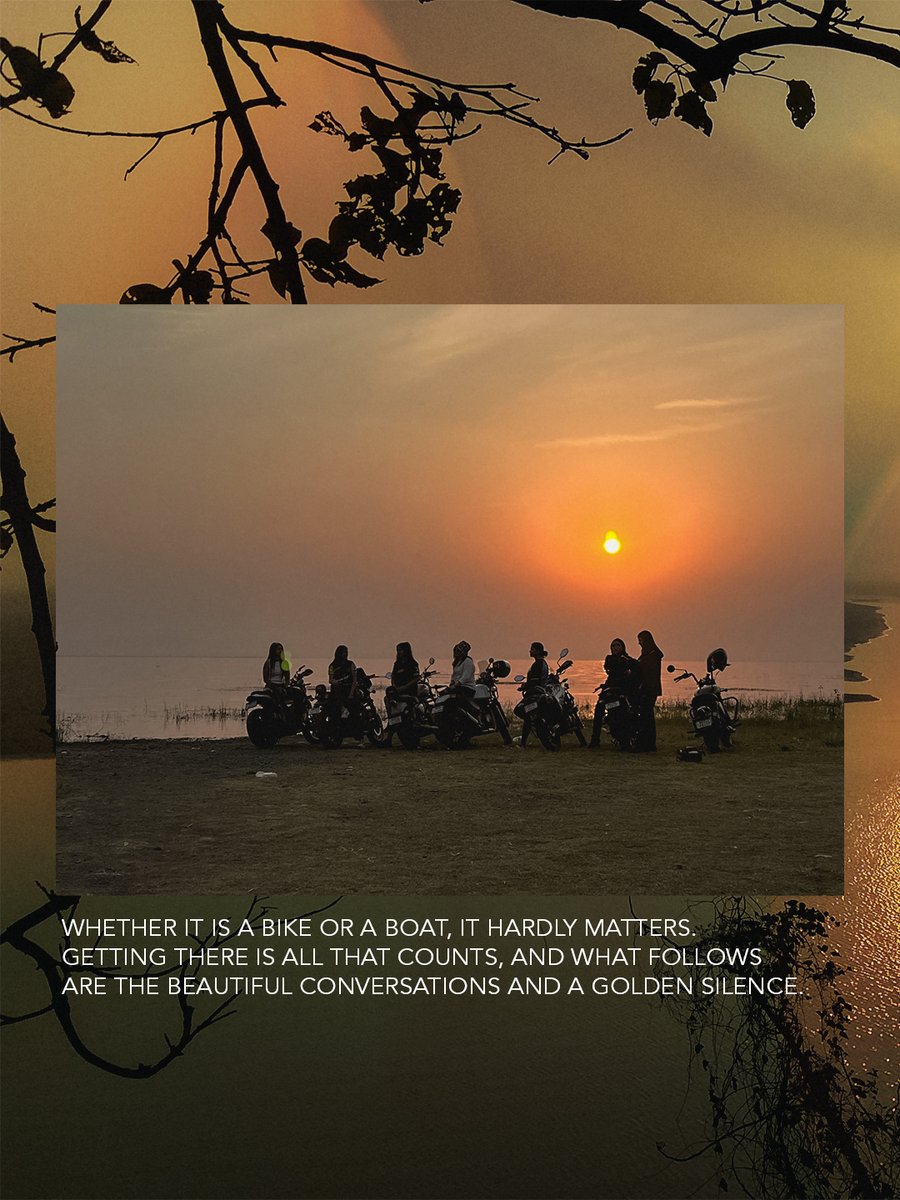 armorolife's tweet photo. And somehow many joined along the way to find themselves a part of the group, enjoying the golden hour. Here the gang is called Sassy Riders. https://t.co/JiMH6CBlq3