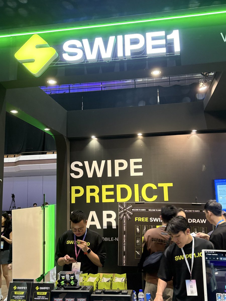 0xHaoo_'s tweet photo. 🔥 I'm at Malaysia Blockchain Week 2026!

Just visited the @Swipe1official booth.

Swipe1 building the world's first mobile-native prediction market, and the Beta Phase Free2Earn campaign is live now.

Come say hi and start earning points. 🚀 #MYBW2026 #Swipe1 #Free2Earn #Web3 https://t.co/0yMMT3sgcJ