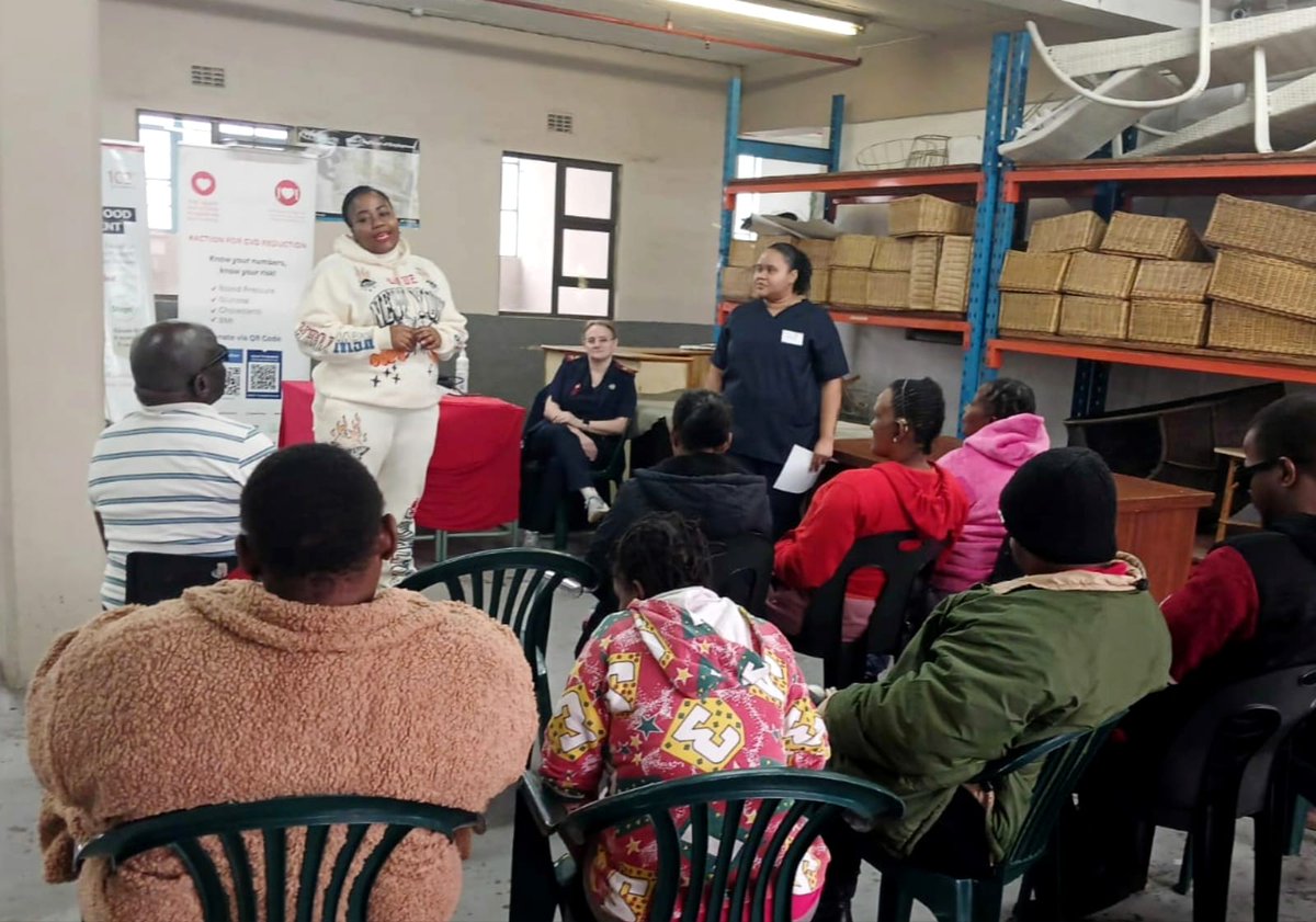 SAHeartStroke's tweet photo. Our Durban team out at KZN Society for the blind for community outreach❤️. #HSFSA #Heartandbrainhealth #Healthyliving https://t.co/LxuzyD3VeM
