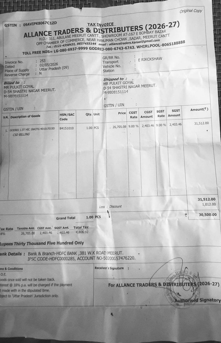 kmohit279's tweet photo. I purchased a split AC,it caught fire within 2 months, Is that your quality product? How can we trust your appliances?
@GodrejAppliance https://t.co/cALUHymmgD