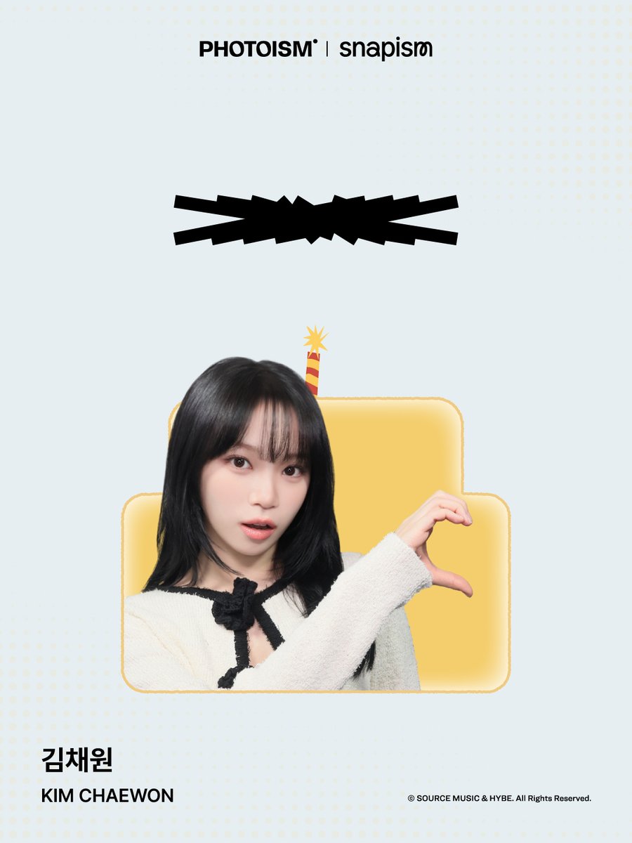 PhotoismJP's tweet photo. PHOTOISM with KIM CHAEWON
ARTIST FRAME & snapism OPEN !

「KIM CHAEWON」の誕生日を記念してのアーティストフレームとsnapismがオープンいたします。

📅 08月01日(土) ~
* 終了のお知らせまでご利用いただけます。

※ 「Gap Factory Store ユニバーサル・シティウォーク大阪店」を除く、Photoism全店舗で撮影をお楽しみいただけます！ 
※ snapismはPhotoismの一部店舗内に設置されております。下記店舗にてご利用いただけます。 
📍原宿竹下通り店 
📍渋谷センター街店 
📍PLAY 新大久保店 

ONLY IN PHOTOISM