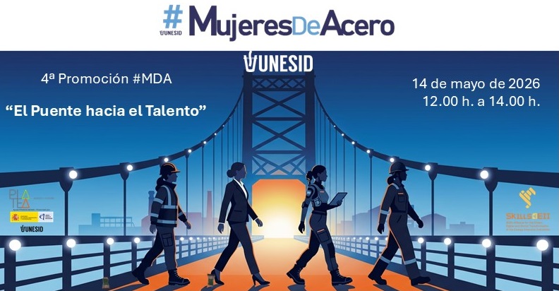 UNESID's tweet photo. 🎥 ¿Te perdiste el #webinar de #MujeresDeAcero «El puente hacia el talento»? Ya puedes verlo completo y conocer las reflexiones de profesionales de la industria sobre #talento, referentes femeninos y vocaciones #STEM
 
▶️ https://t.co/MDnCOZeEcL https://t.co/YMtXo8W4ES
